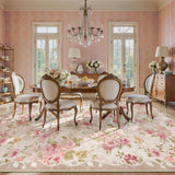 Floral Washable Rugs 9x12, Large Area Rugs 9x12 Living Room,Soft Non-Slip Thin Vintage Boho Bedroom 