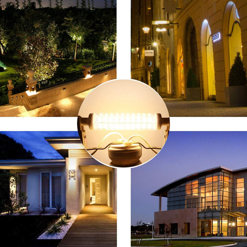 10W 118mm R7S LED Light Bulbs,100W Halogen Equivalent,110V Dimmable,3000K Warm White,Double Ended J Type Halogen