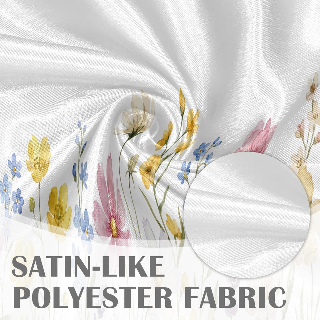Valances for Windows, 4 Pack, 52x18 Inch, Wildflower Floral