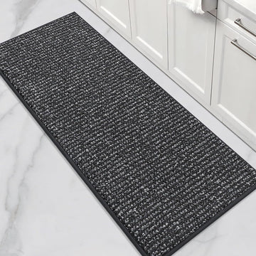 Kitchen Runner Rugs 24"x60", Kitchen Mats for Floor, Charcoal | Non-Slip Super Absorbent and Stain Resistant Kitchen
