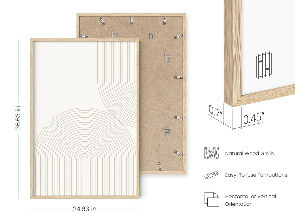 Boho Wall Art - Set of 3 Frameable Mid Century Modern Prints, Minimalist Line Beige Art, Light Arches Art (Beige