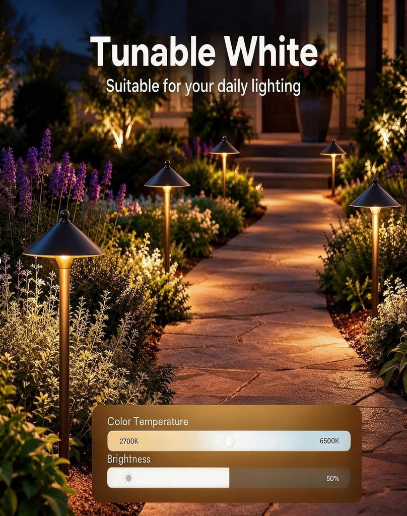 Smart Low Voltage Pathway Lights, IP65 Waterproof, 4Pack
