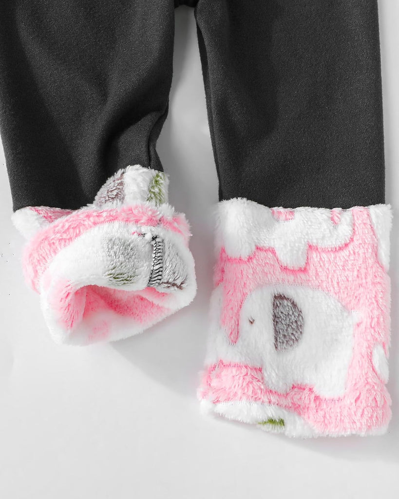 Toddler Girl Clothes Baby Girl Fleece Hoodie Outfits Thick Thermal Winter Leggings 2Pcs Clothing Sets
