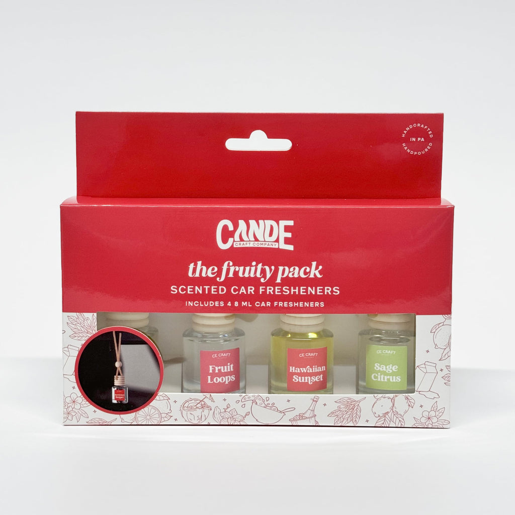 CANDECraftCo Car Air Freshener Diffuser - Essential Oils - 4 Pack