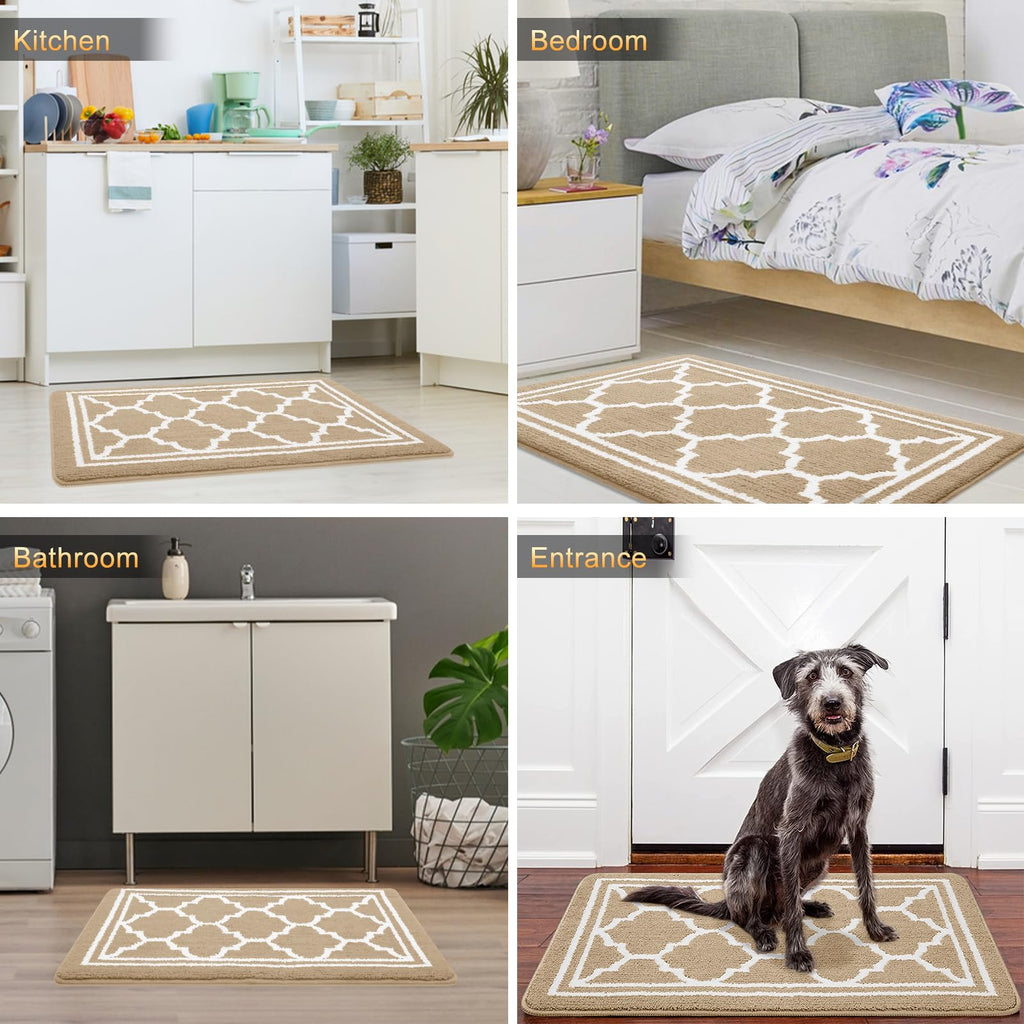 Indoor Door Mat, Dirt Resistant Doormat, 32x20, Beige
