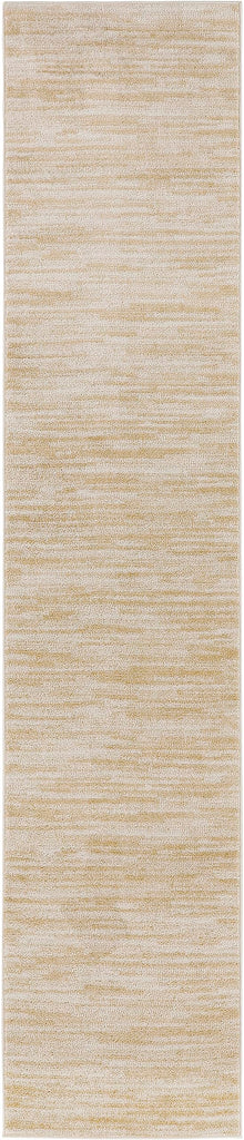 Essentials Ivory Gold 2' x 6' Area Rug - Easy Clean, Non Shedding, Bed Room, Living Room, Dining Room, Kitchen