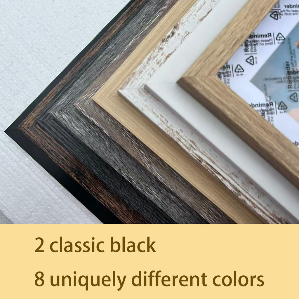 5x7 Pictrue Frame Set of 10, Wall and Tabletop Display, Mix Multi Color