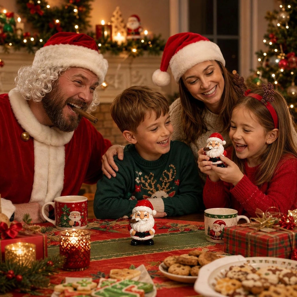 Santa Claus Figurine 3.27in Funny Christmas Tabletop Decor