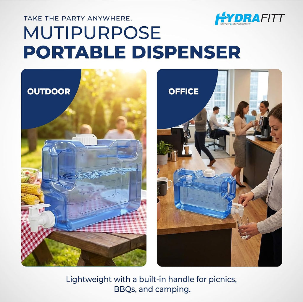 Refrigerator Water Dispenser 1.1 Gallon - Leak-Proof Slim Fridge Water Container with Spigot - BPA-Free Refillable - Set of 128
