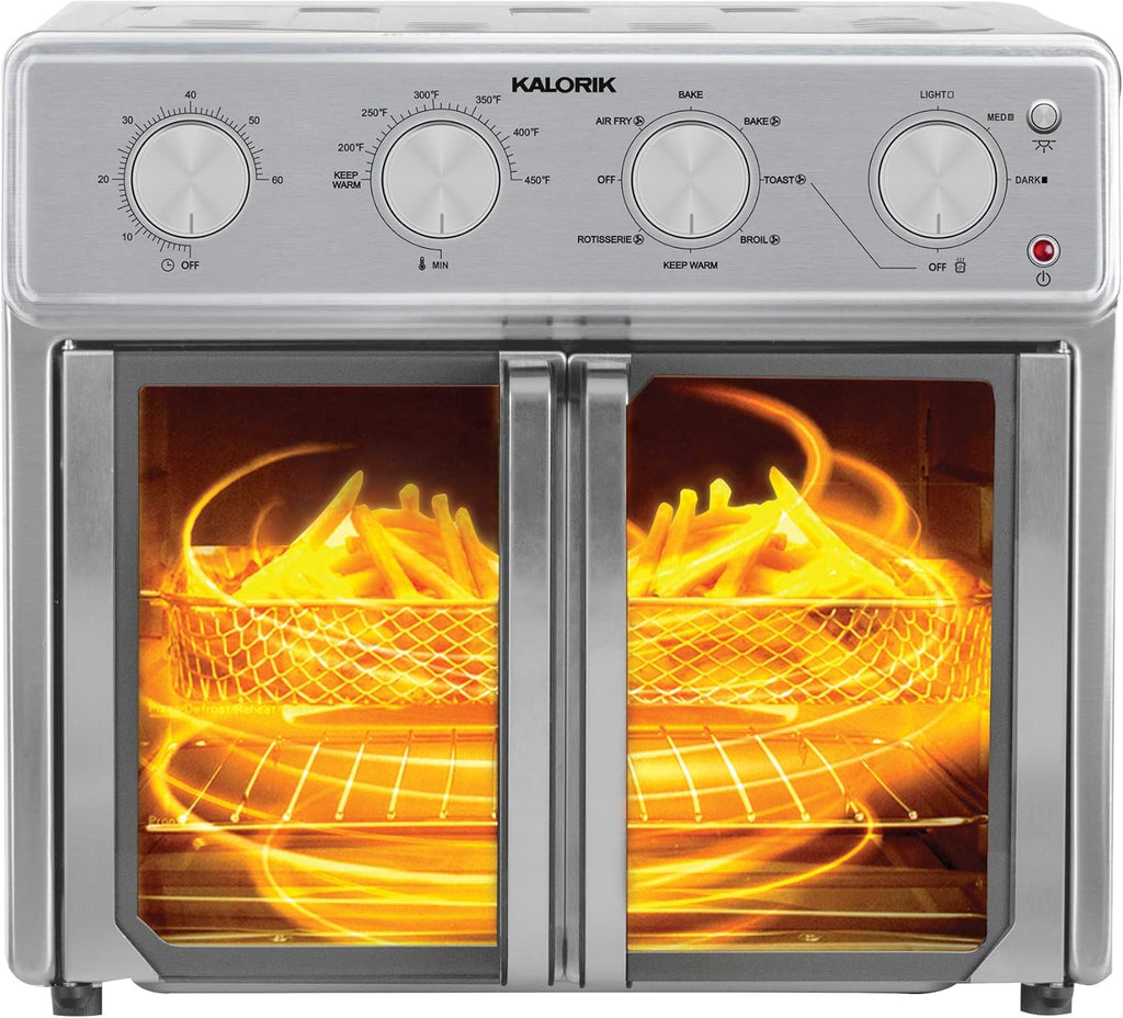 MAXX Air Fryer Oven, 26 Quart 9-in-1 Countertop Toaster Oven and Air Fryer Combo - Fry, Bake, Roast, Rotisserie, &