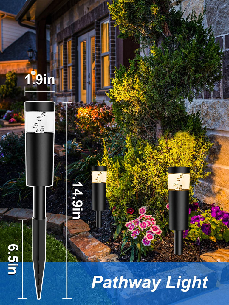 5W Low Voltage Landscape Pathway Lights with Connectors 12V Outdoor Landscape Lighting LED Bollard Path Lights Wired