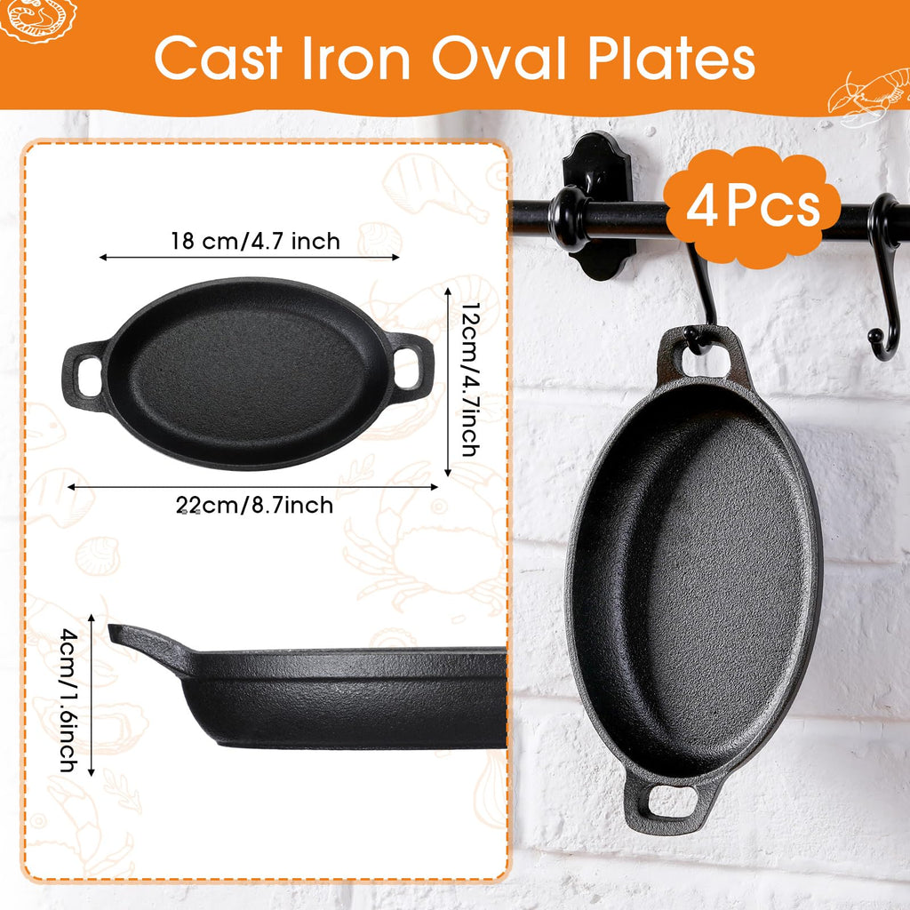7.1" x 4.7" Mini Cast Iron Skillet with Handle Barbecue