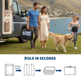 Reversible Rainbow Outdoor Rug 9x12, Waterproof Outdoor Plastic Straw Rug, RV Mat for Picnics, Patio