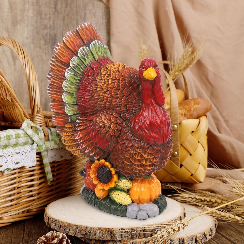 Thanksgiving Turkey Decorations Indoor Resin Figurines Table Decor