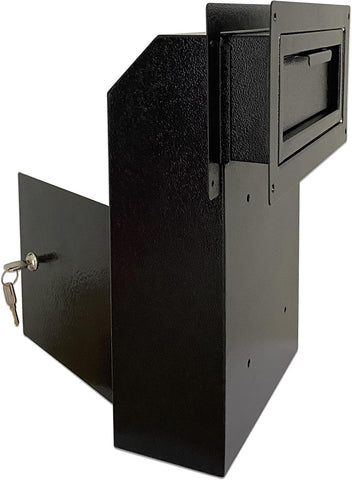 Door Drop Box, Mail Slots for Mail, Rent, Deposit, and Night Key - Black