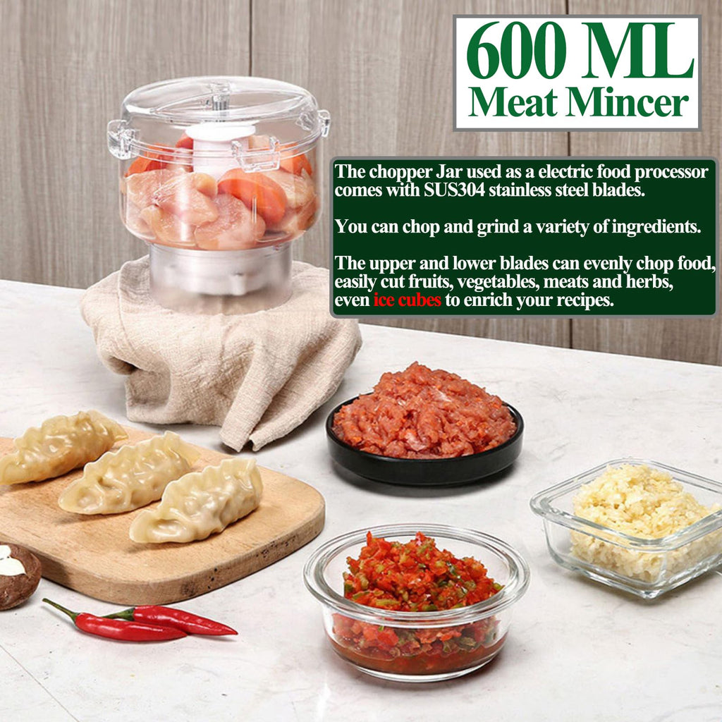 4-in-1 Kitchen Mixer, 800W Blender Food Processor & Grinder with 2 Speeds
