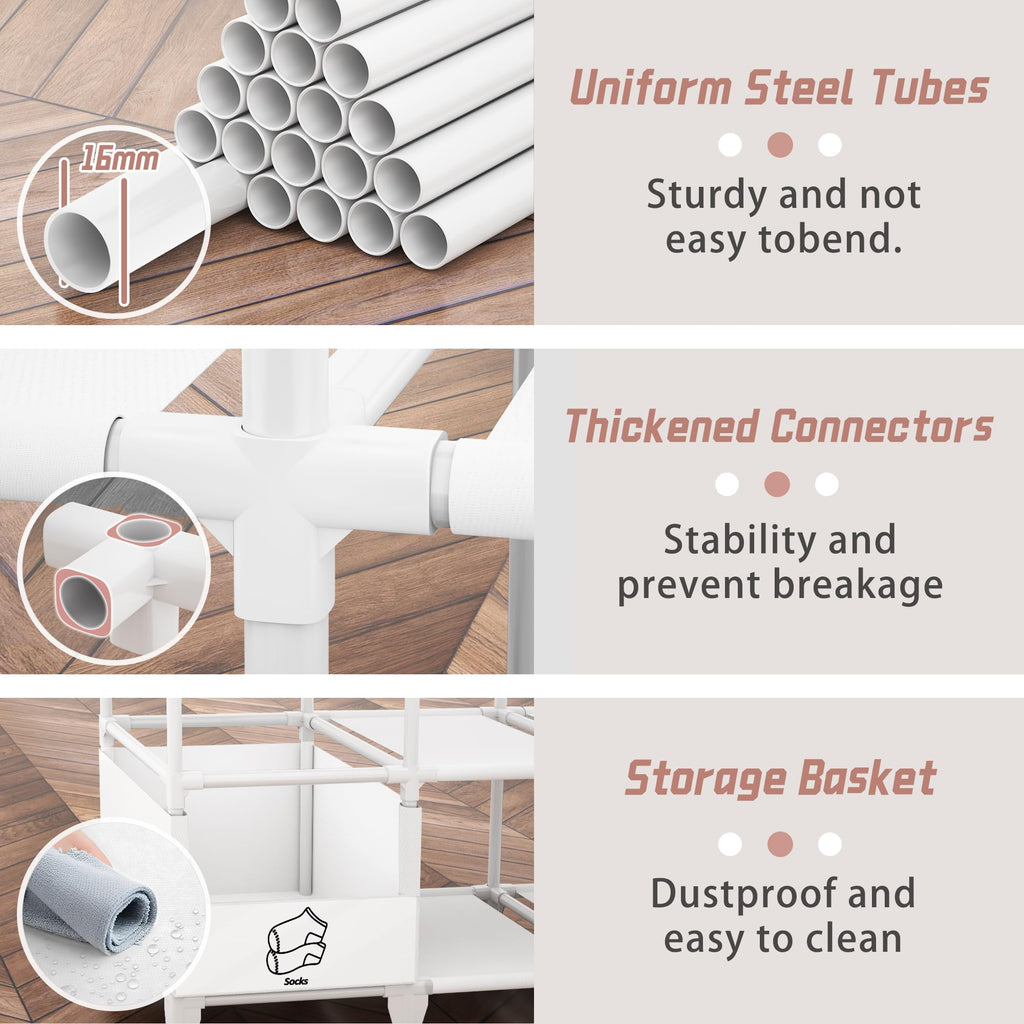 Portable Closet, Easy Assembly, Large Capacity Wardrobe Closet