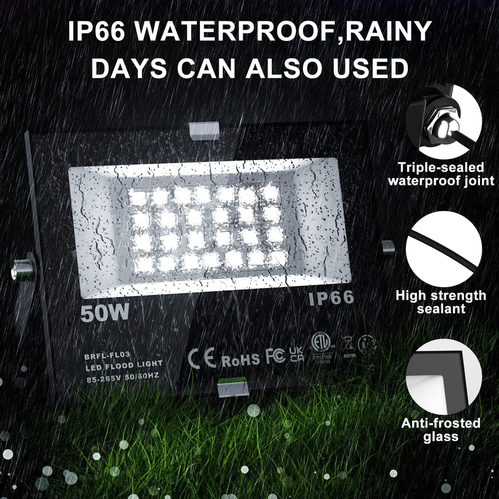 RGB Outdoor LED Flood Light 50W Color Changing Floodlights Spotlights Landscape Lighting Fixture Waterproof