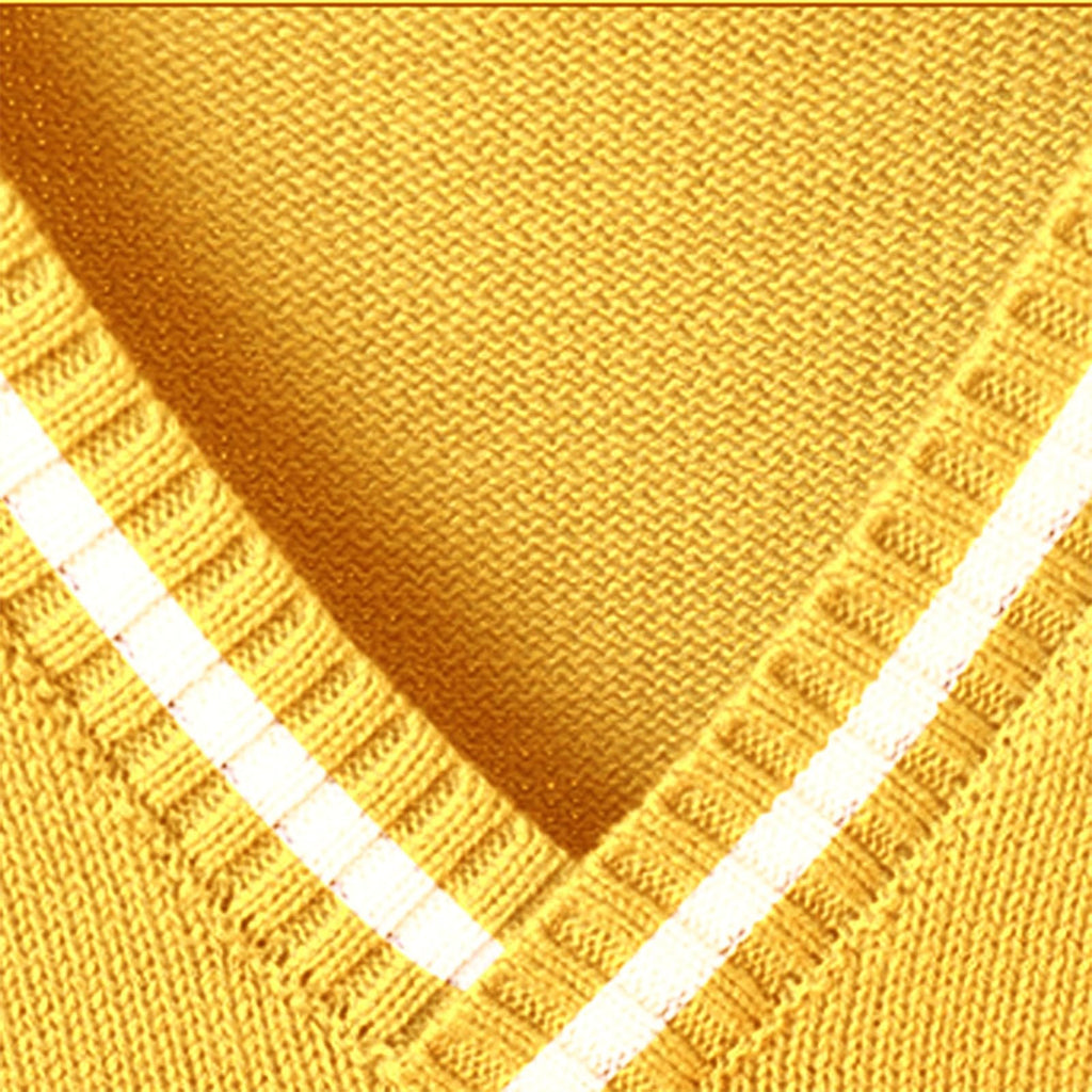 Cable Knit V Neck Sweater Vest Sleeveles Toddler Kids Sweater Girls School Uniform Clothes Yellow