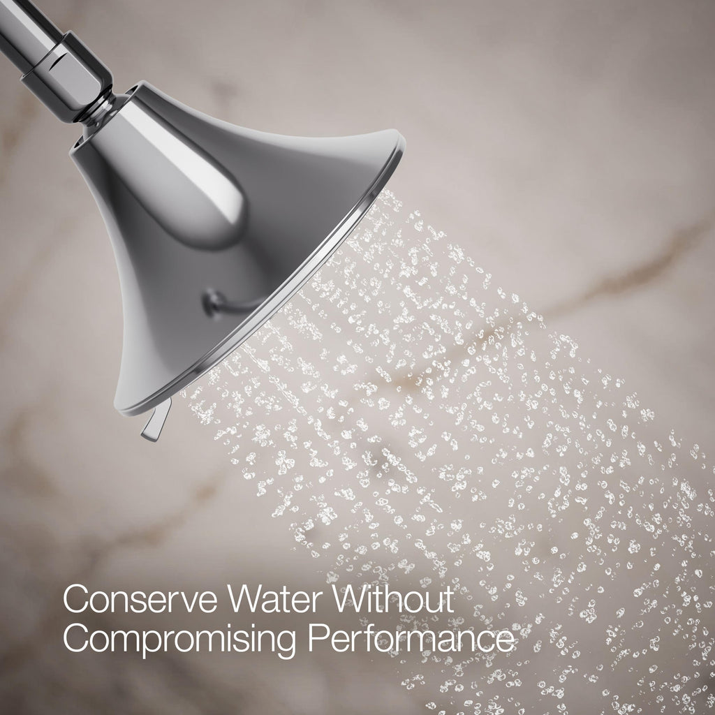 22169-G-CP Forté Three-function showerhead, 1.75 GPM, Full Coverage, Pulsating Massage, Silk Spray, Corrosion