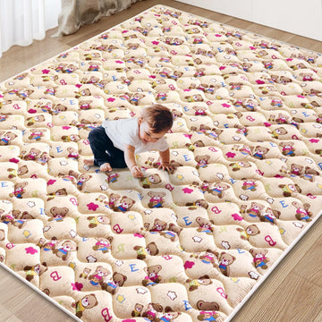 Play Mat - 79" X 71",Premium Thicker Foam One-Piece Machine Washable, Extra Large Anti-Slip Soft Cushioning Foam