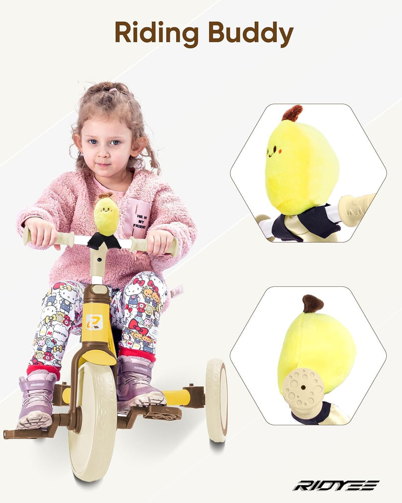 In-1 Toddler Tricycle Ages 1.5-5, Parent Steering Trike