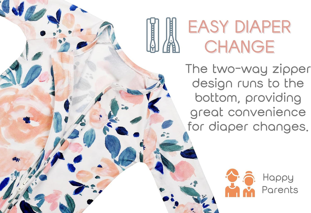 Footie Pajamas 2 Packs Viscose from Bamboo Sleepers
