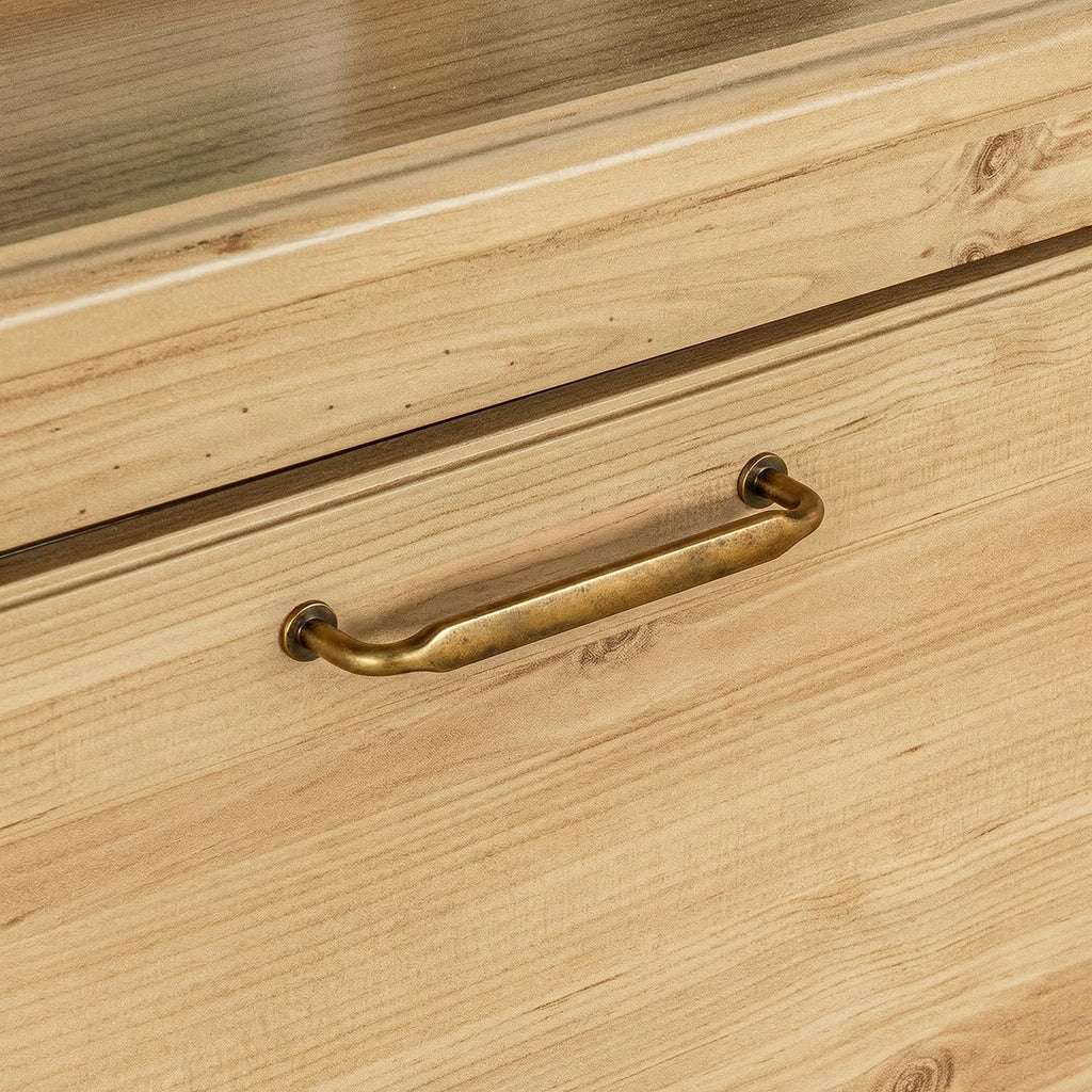 30 Pack 3-3/4 Inch Antique Brass Cabinet Pulls Retro Drawer Pull