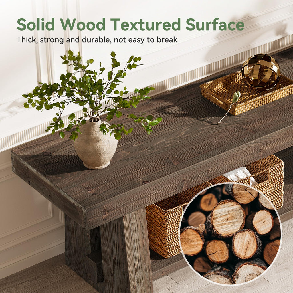 63-Inch Solid Wood TV Stand for TVs up to 75 Inches