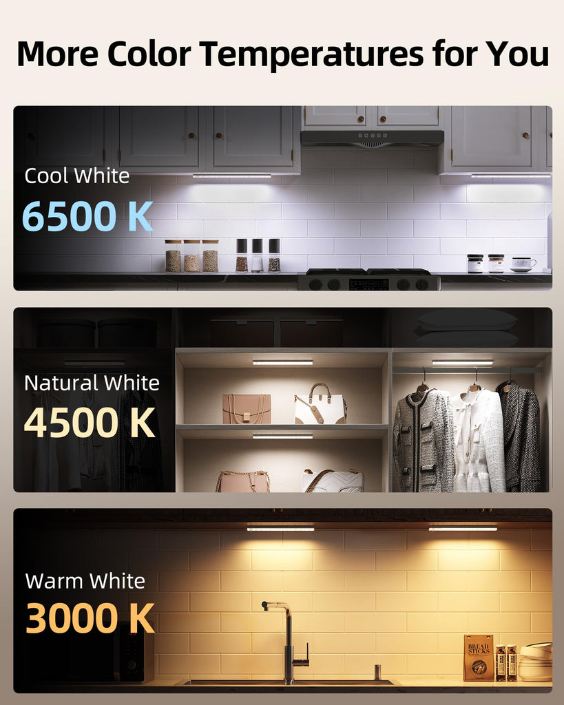 Under Cabinet Lighting with Charging Station, Motion Sensor Lights