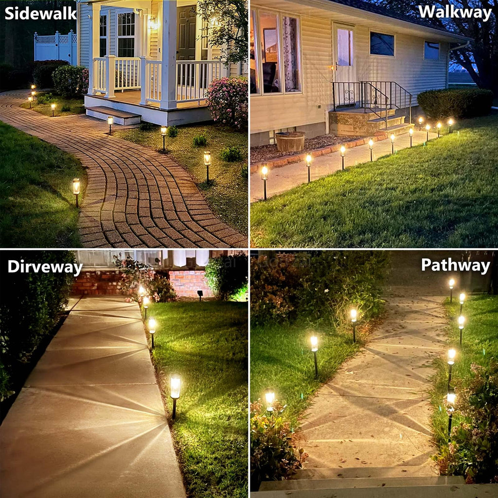Solar Pathway Lights Outdoor Waterproof Landscape Lighting 4 Pack