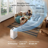 2,500 Sq. Ft. Energy Star 2025 Dehumidifier for Home & Basement, Ideal for Bedroom with Ultra Quiet 36 dB, 0.39