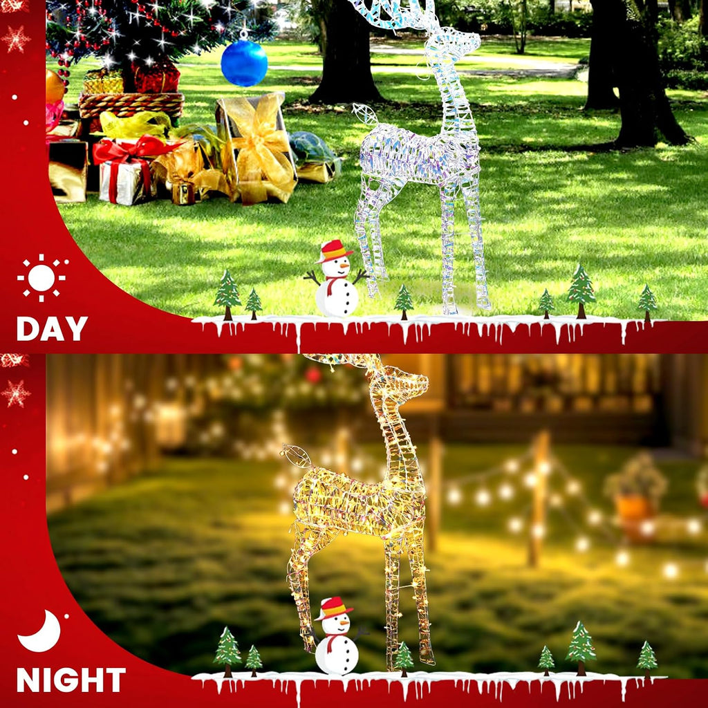 Christmas Iridescent Reindeer Decoration for Yard