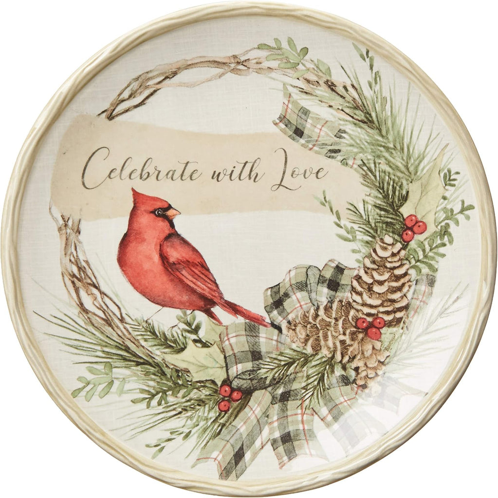 89044RM Holly and Ivy 16pc Dinnerware Set, Service for 4,Multicolored
