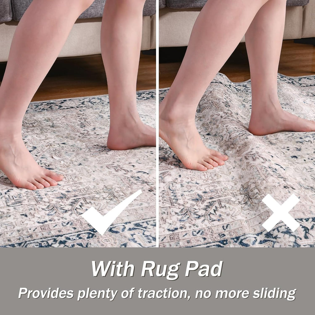 Non Slip Rug Pad Gripper 5 x 7 Feet Extra Strong Pads for Any Hard Surface Floors, Ultra Thick Area Rug Grippers - Set of 35