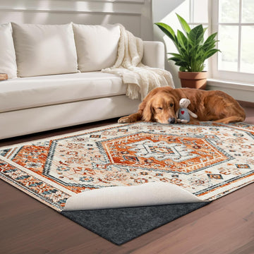 100% Waterproof Rug pad, 8x10 ft Area Rug Non-Slip Rug Pads, Carpet Pads for All Floors and finishes, Felt pad - Set of 80