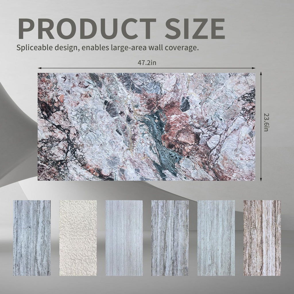 5 PCS 47.2"x23.6"3D Faux Stone Wall Panels for Interior Wall Decor