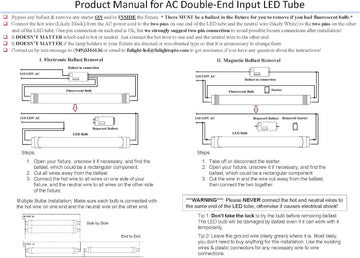 Flicker-Free Type B LED F15T8 Tube, 18-Inch, Warm 3000K, 85-265V AC