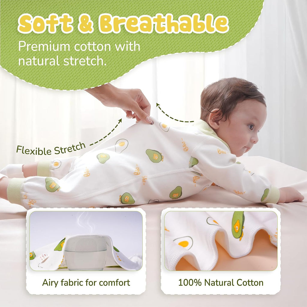 Piece Organic Cotton Newborn Gift Set with Keepsake Box, Avocado Print, All-Season, Unisex 3-6 Months