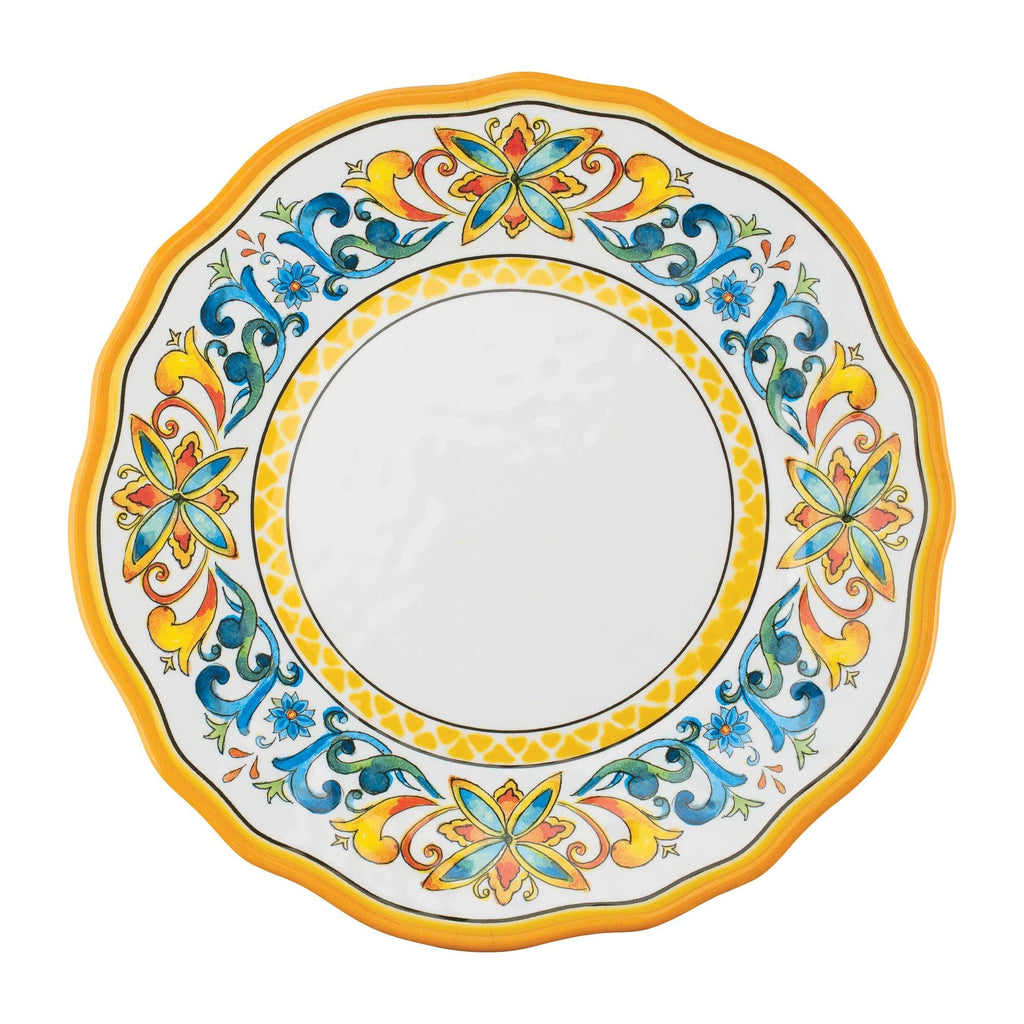 12 Piece Chianti Melamine Dinnerware Sets, Outdoor Dishes Set, Plates and Bowls Sets, Service for 4, Multicolor