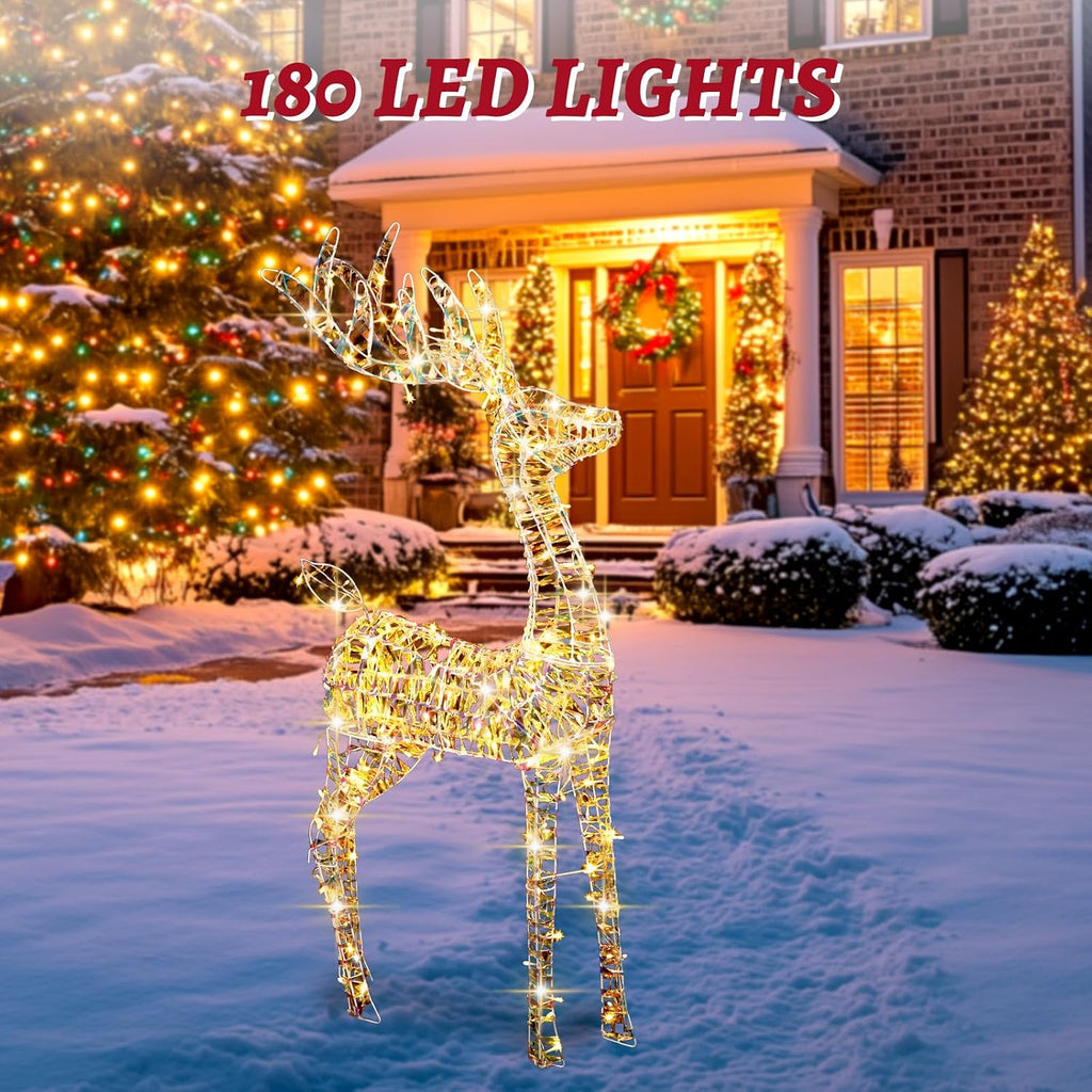 Christmas Iridescent Reindeer Decoration for Yard