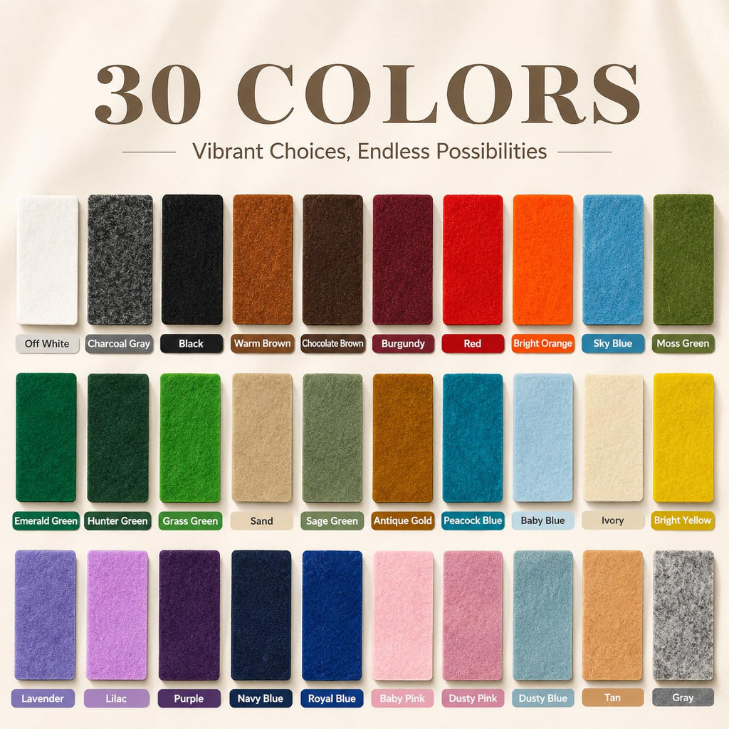 Antique Gold Large Felt Fabric 36" x 36", 1.4mm Soft Felt Sheet