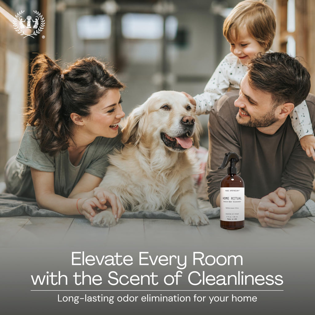 Ritual Active Odor Eliminator Spray - Furniture Deodorizer Spray & Bathroom Odor Eliminator - Essential Oil Air
