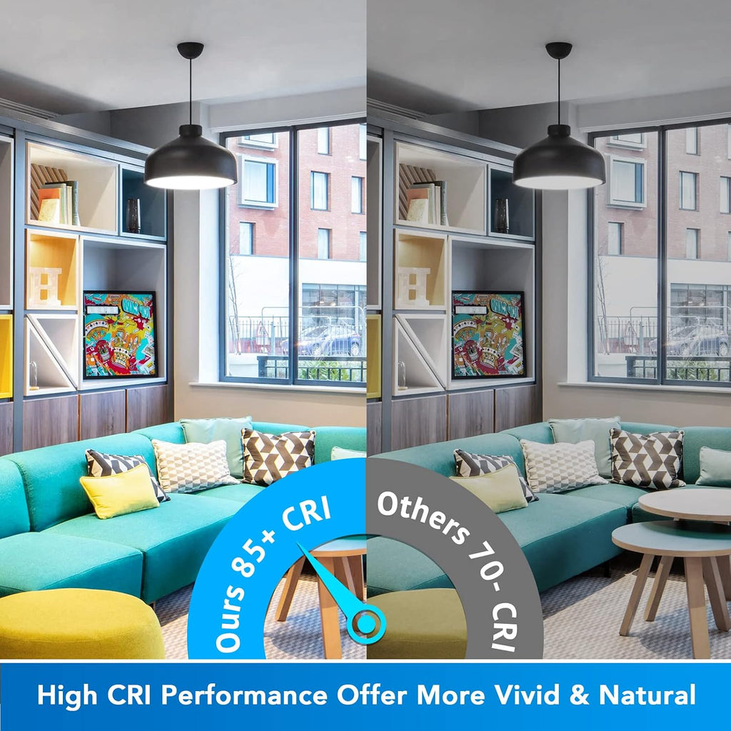 A19 LED Light Bulbs, 60 Watt Equivalent LED Bulb, Daylight White 5000K, 850 Lumen, E26 Base, Non-Dimmable, 9W Bright