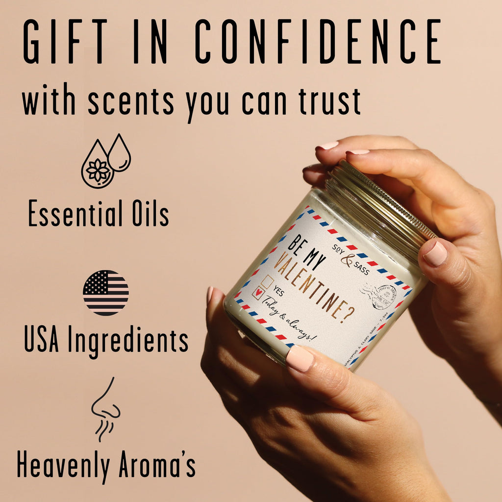 Valentines Day Gifts for Women, Valentine Candles, Valentines Gift for Girlfriend or Wife -Be My Valentine Candle