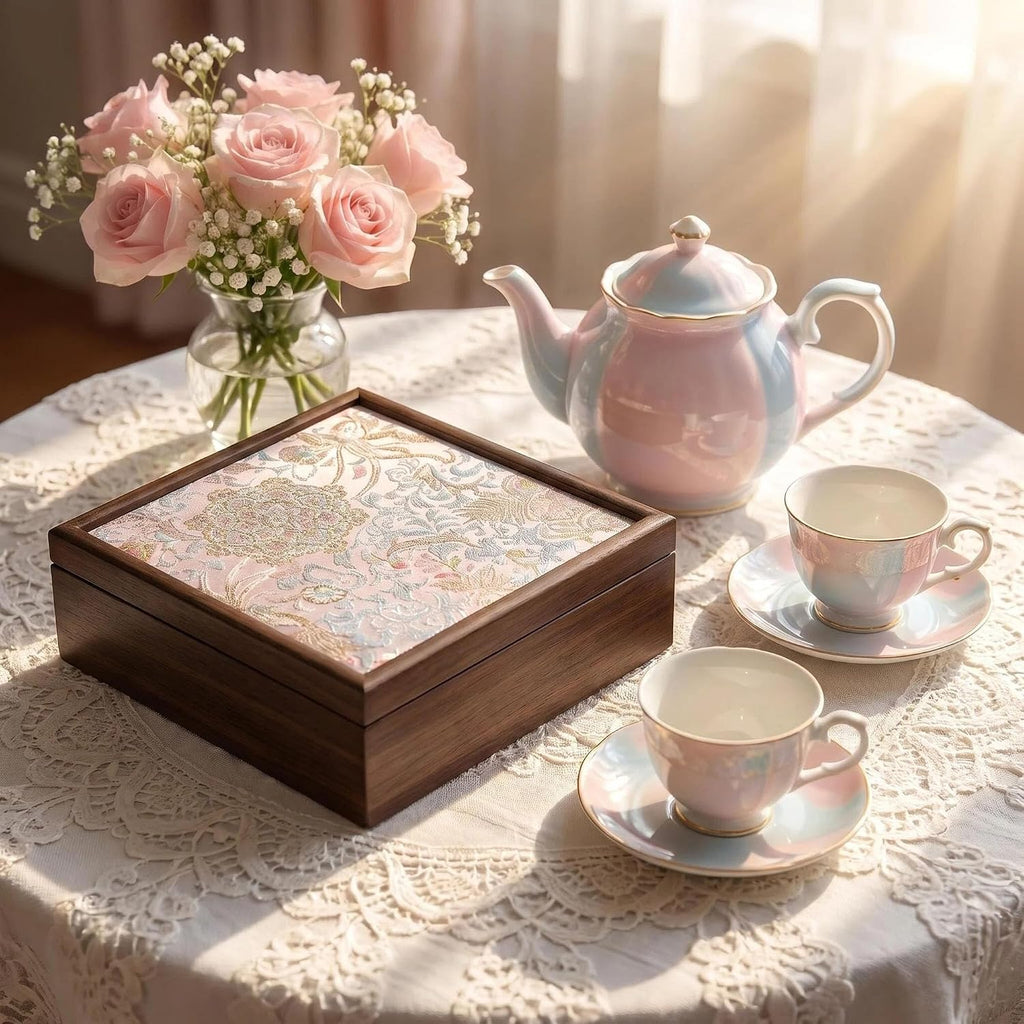 Decorative Keepsake Memory Box, MDF Wooden Storage Box with Lid