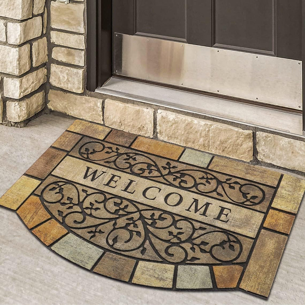 Durable Welcome Door Mats, 24"x36" Heavy-Duty Large Outdoor Mat for Front Door with Non-Slip Rubber Backing for