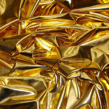 1 X Spandex Metallic Fabric GOLD, 60" Wide - Sold By The Yard (FB)