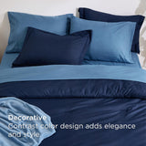 Full Comforter Set Navy Blue, 8 Pieces Prewashed Full Bed in a Bag with Soft Fleece Bed Blanket
