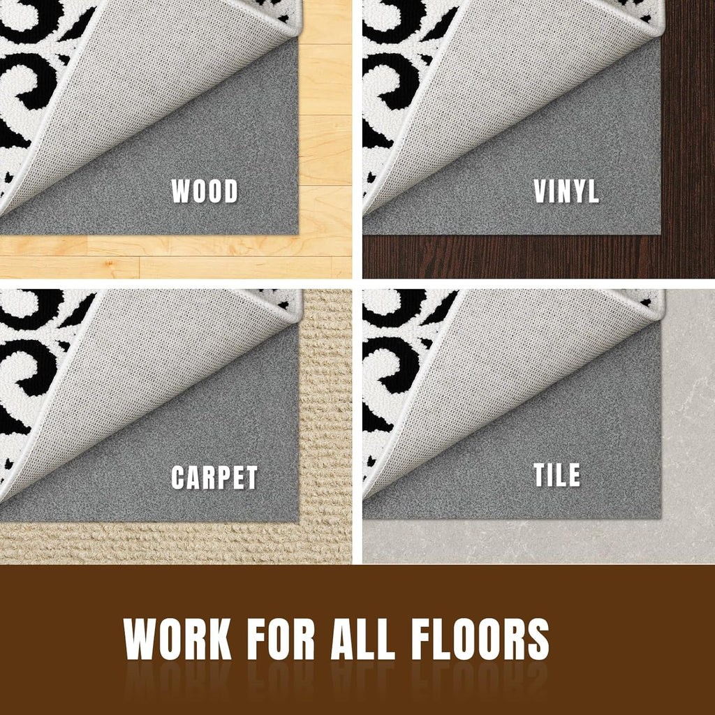 5' x 7' Non Slip Rug Pad, 1/8" Felt Rubber Protective Padding - Set of 35